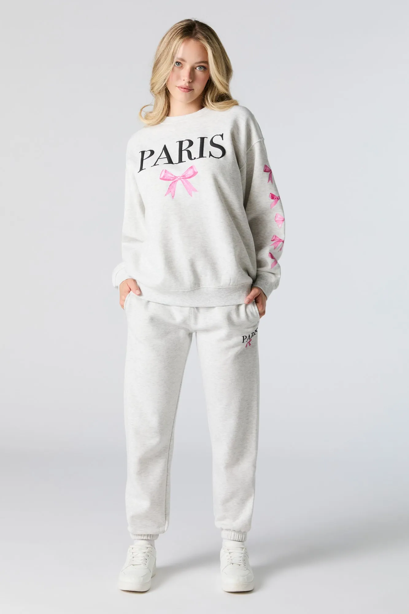 Oversized Graphic Fleece Sweatshirt
