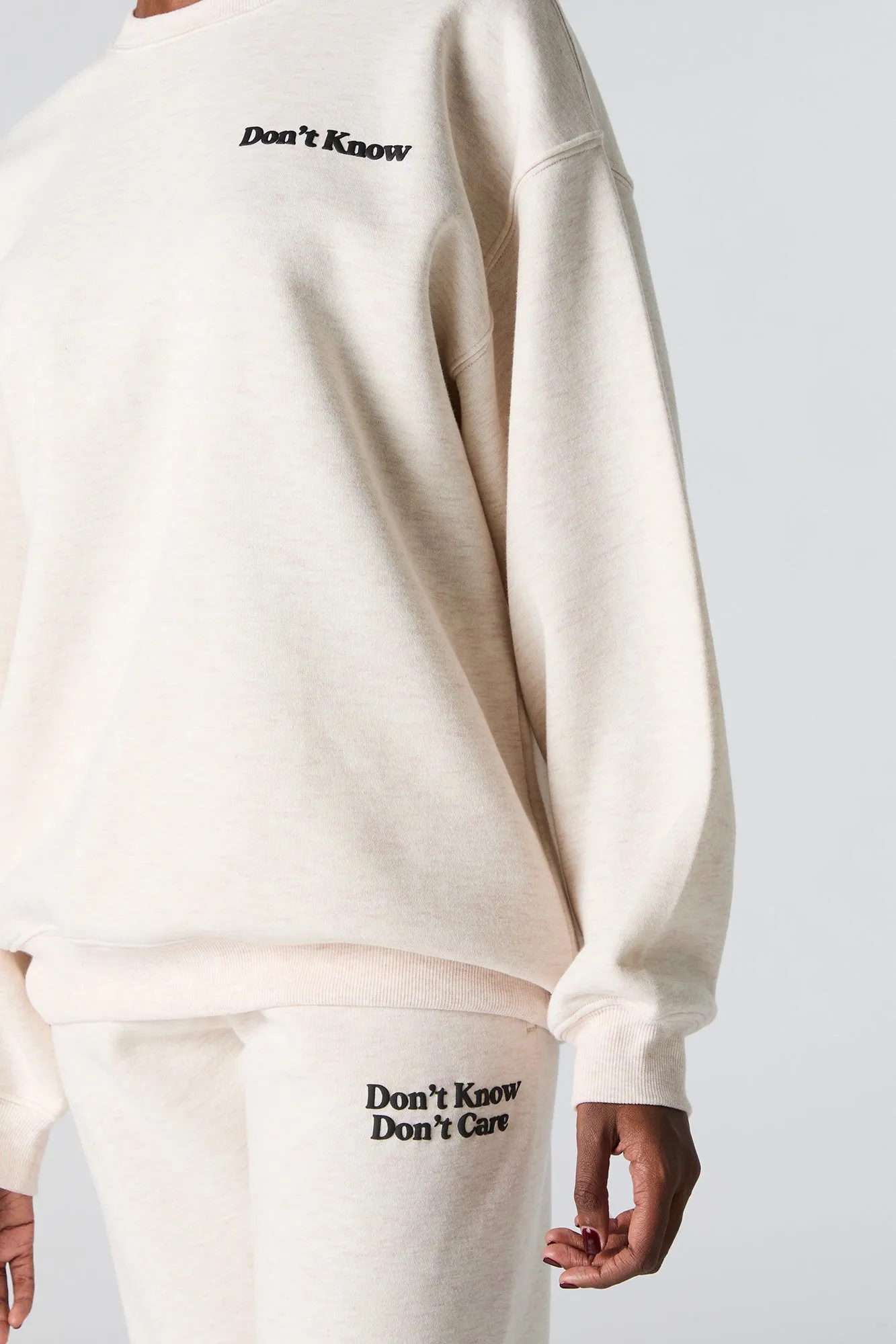 Oversized Graphic Fleece Sweatshirt
