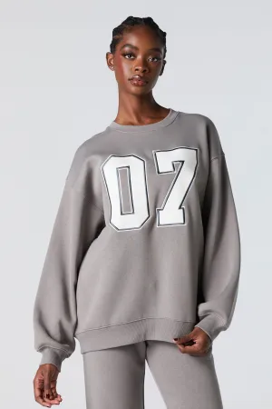 Oversized Graphic Fleece Sweatshirt