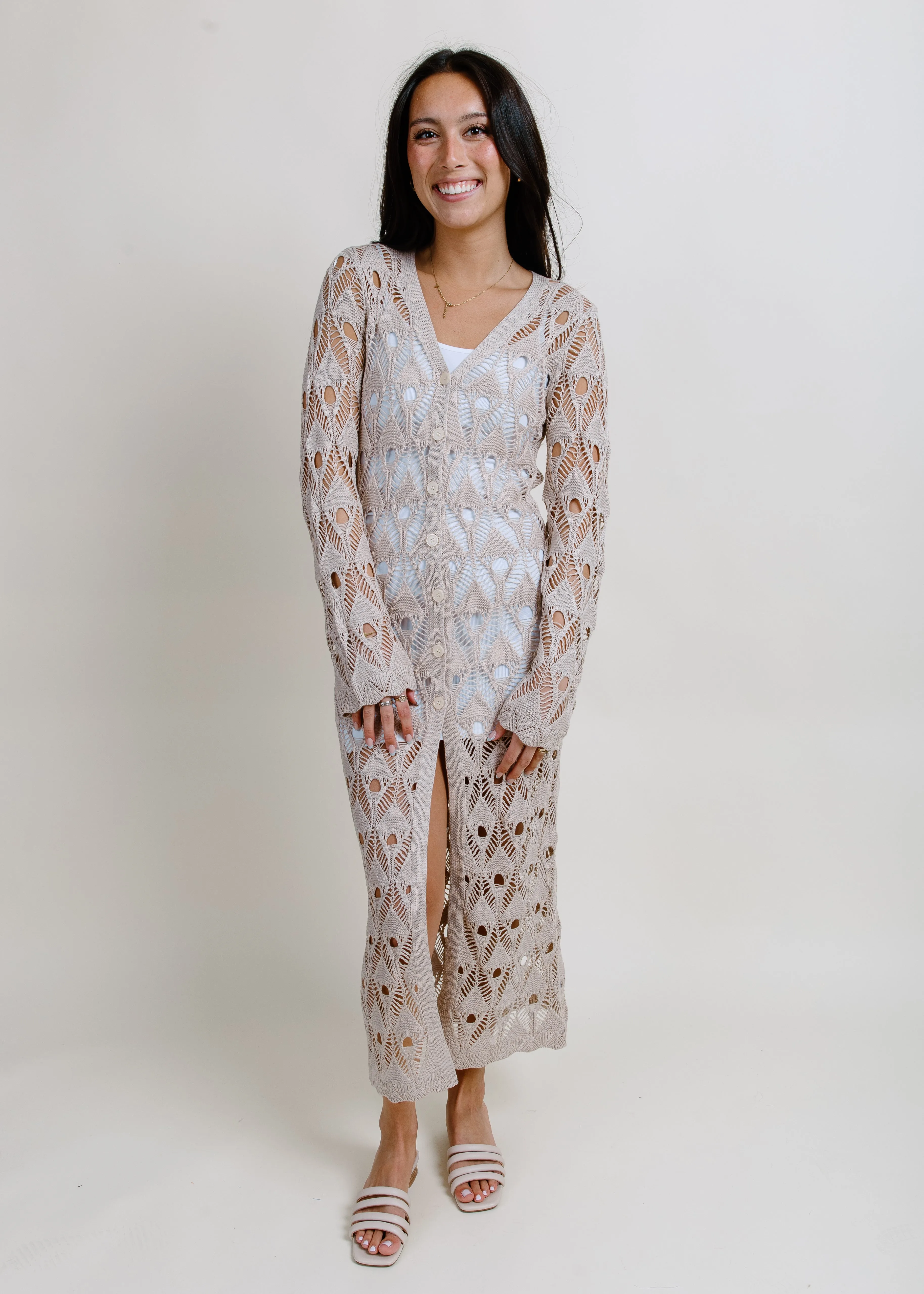 Palm Springs Crochet Maxi Cardigan