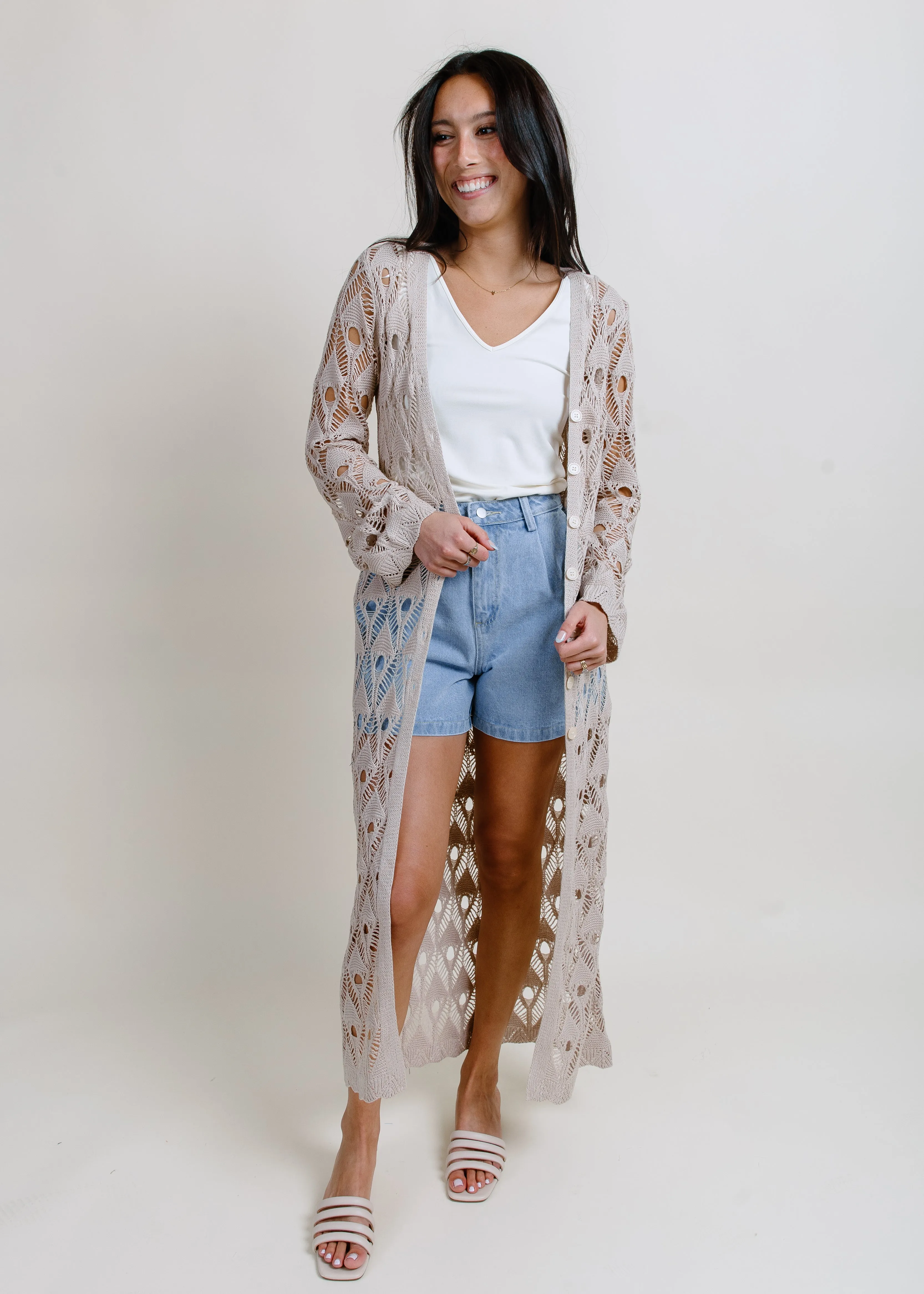 Palm Springs Crochet Maxi Cardigan