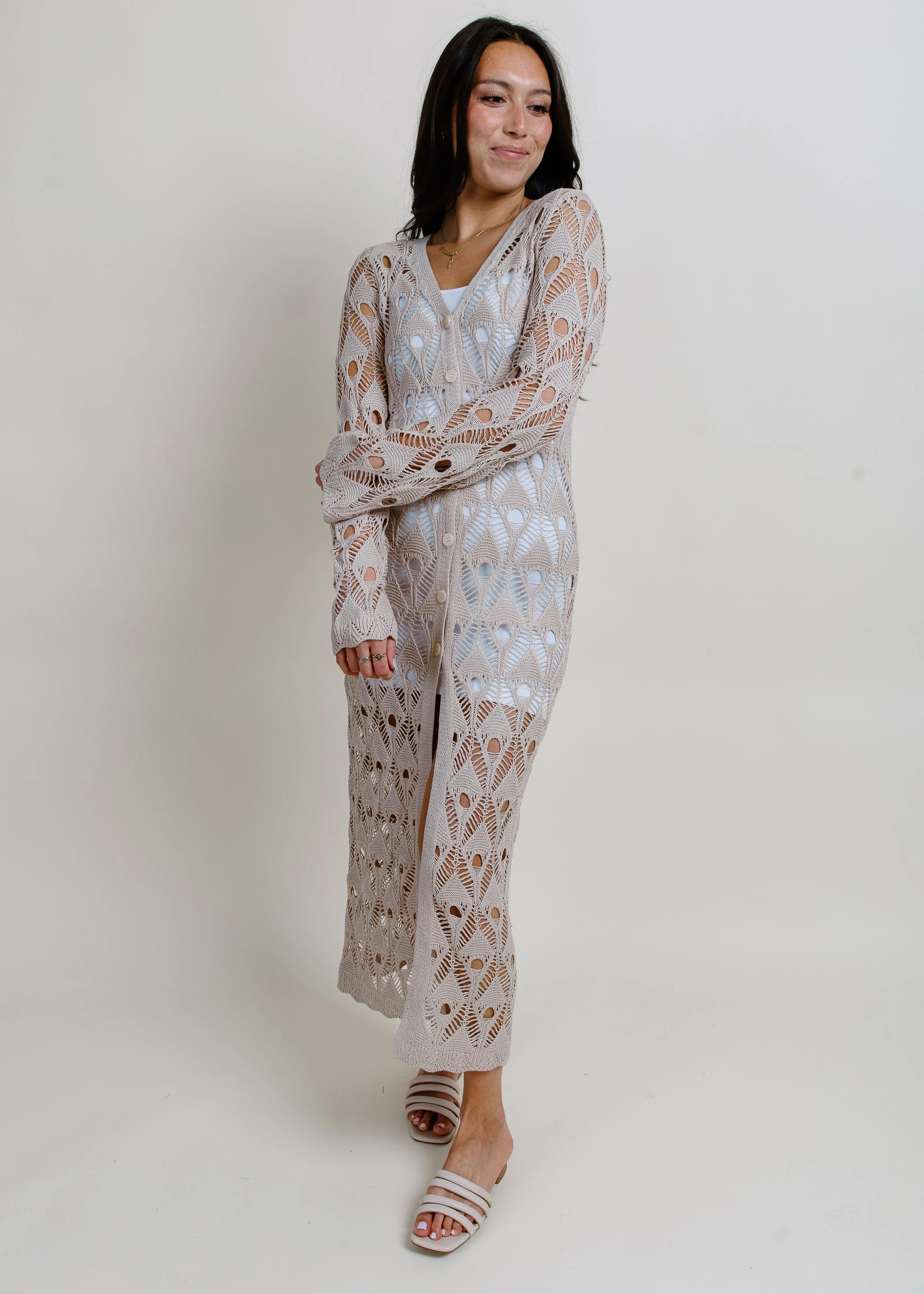 Palm Springs Crochet Maxi Cardigan