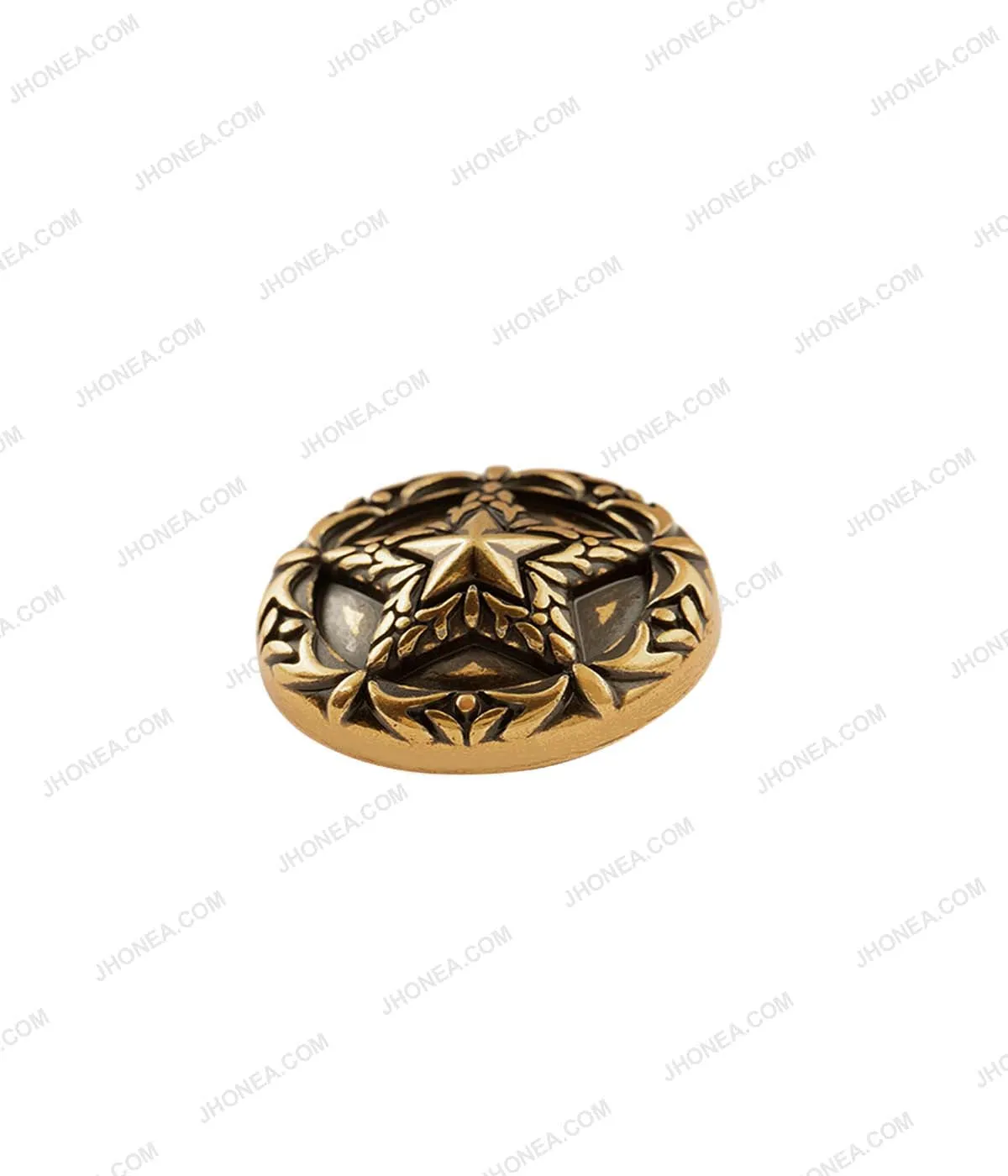 Premium Antique Vintage Star Design Metal Buttons for Coats