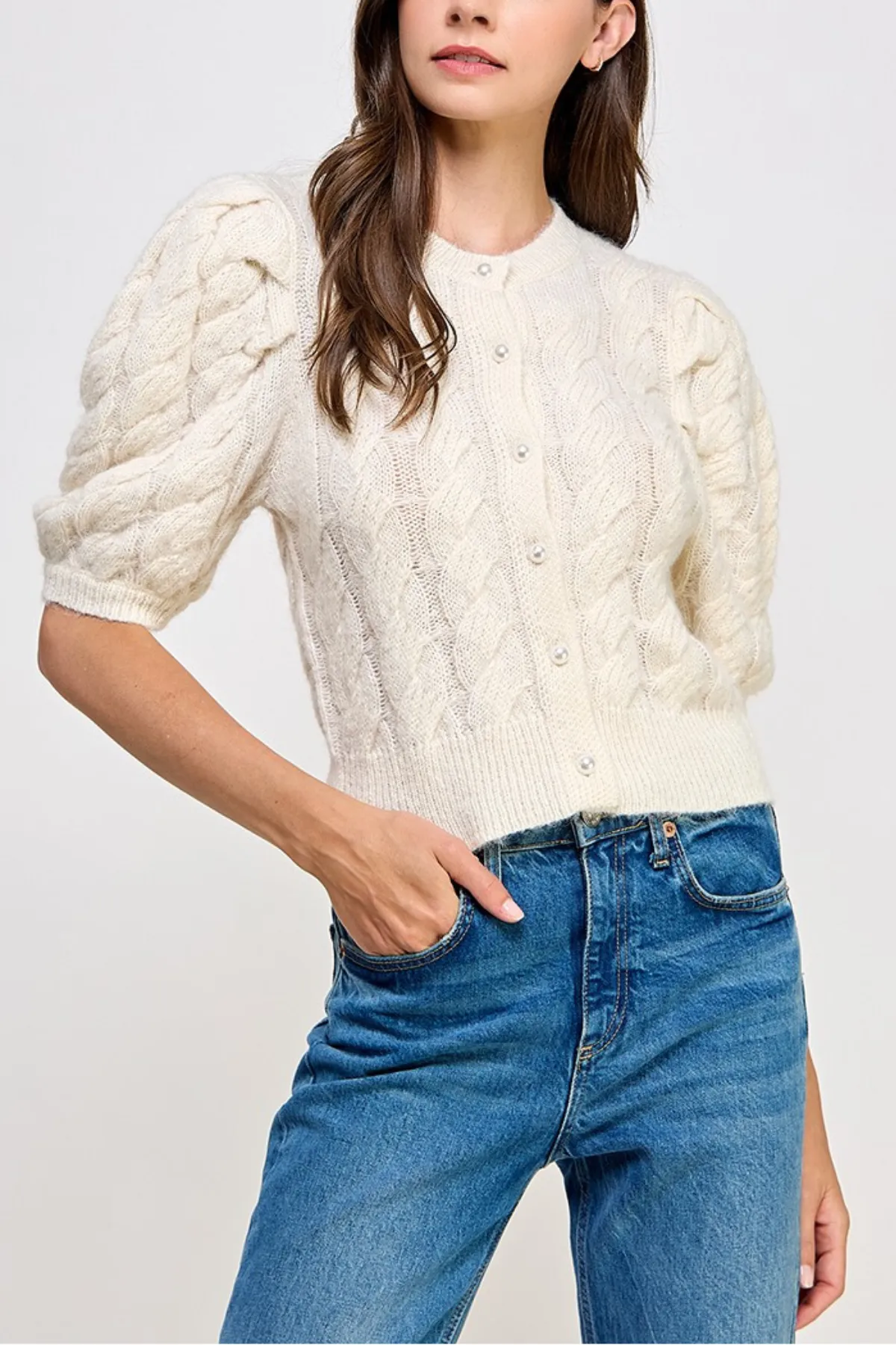 Puff Short Sleeve Sweater