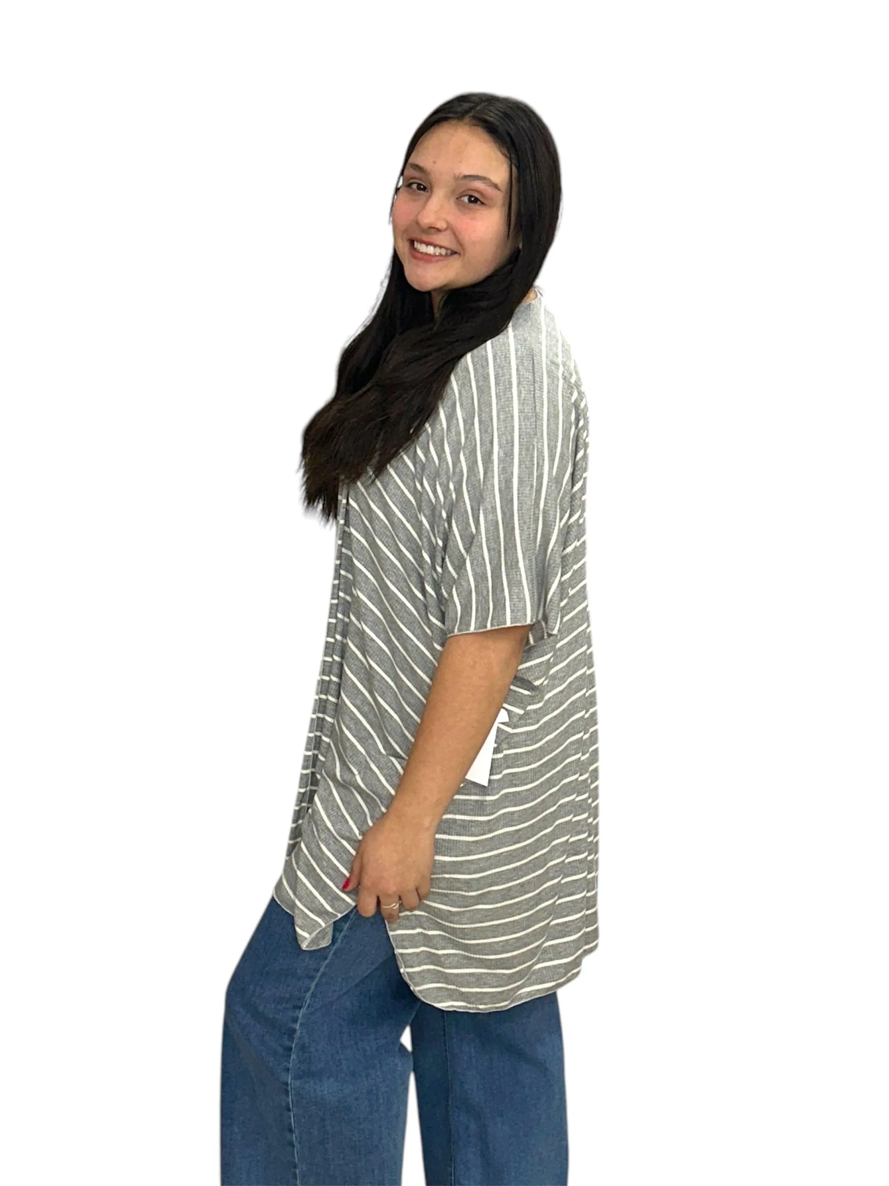 Ribbed Knit Kimono