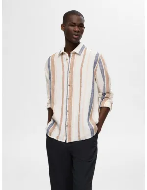 SEL16093645 Relax Linen Wide Stripe Shirt