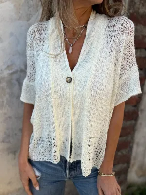 Slouchy Short Sleeve Cardigan
