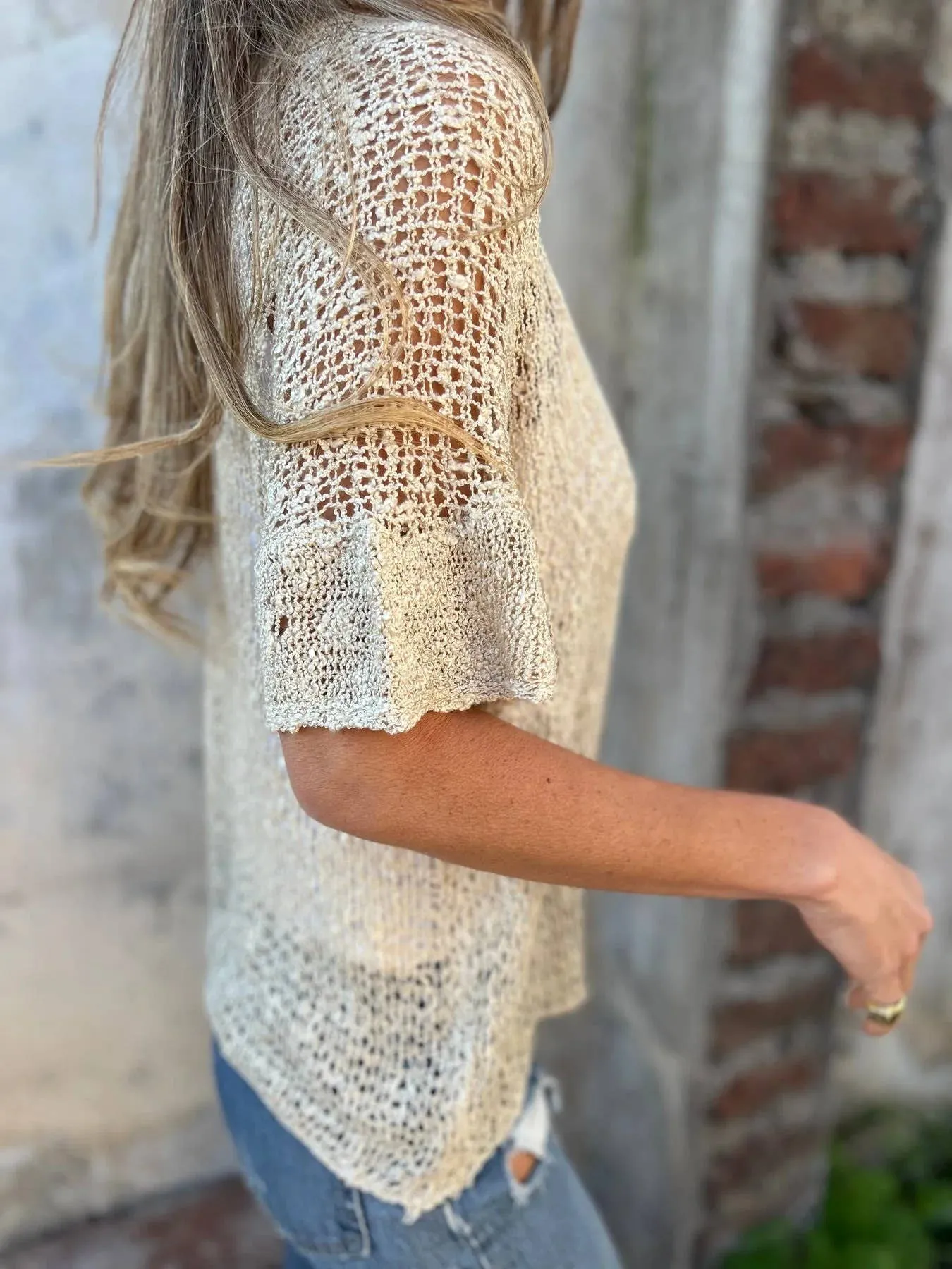 Slouchy Short Sleeve Cardigan