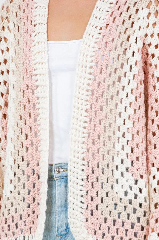 Sweet Peony Knitted Cardigan
