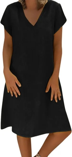 TARIENDY Casual Dresses for Women,Women's Loose Comfy Summer Dress Short Sleeve Sundress Fashion Beach Vacation Outfits