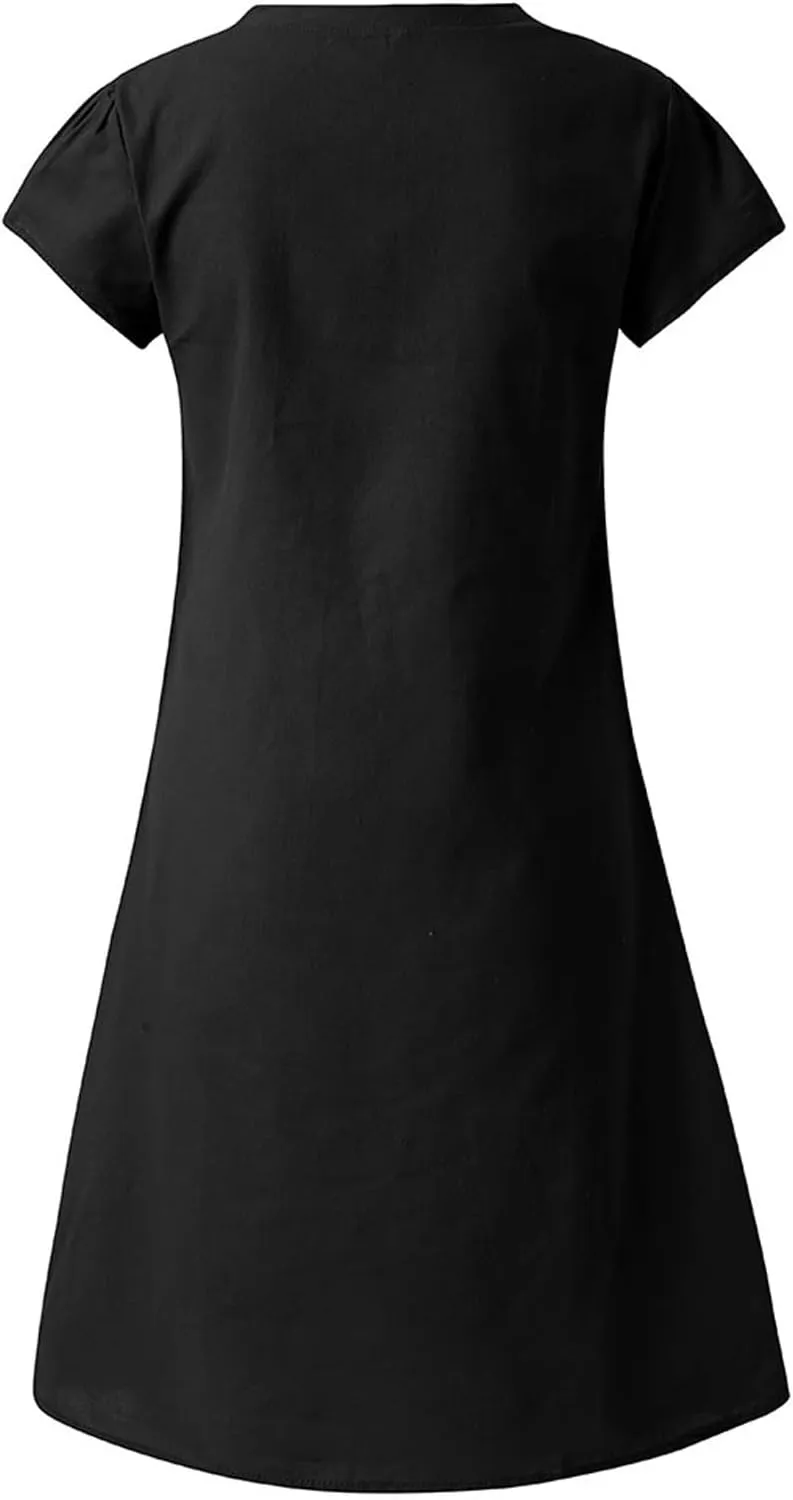 TARIENDY Casual Dresses for Women,Women's Loose Comfy Summer Dress Short Sleeve Sundress Fashion Beach Vacation Outfits