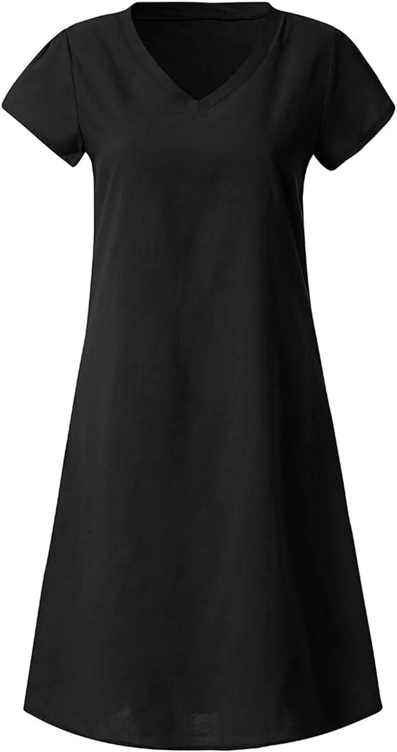TARIENDY Casual Dresses for Women,Women's Loose Comfy Summer Dress Short Sleeve Sundress Fashion Beach Vacation Outfits