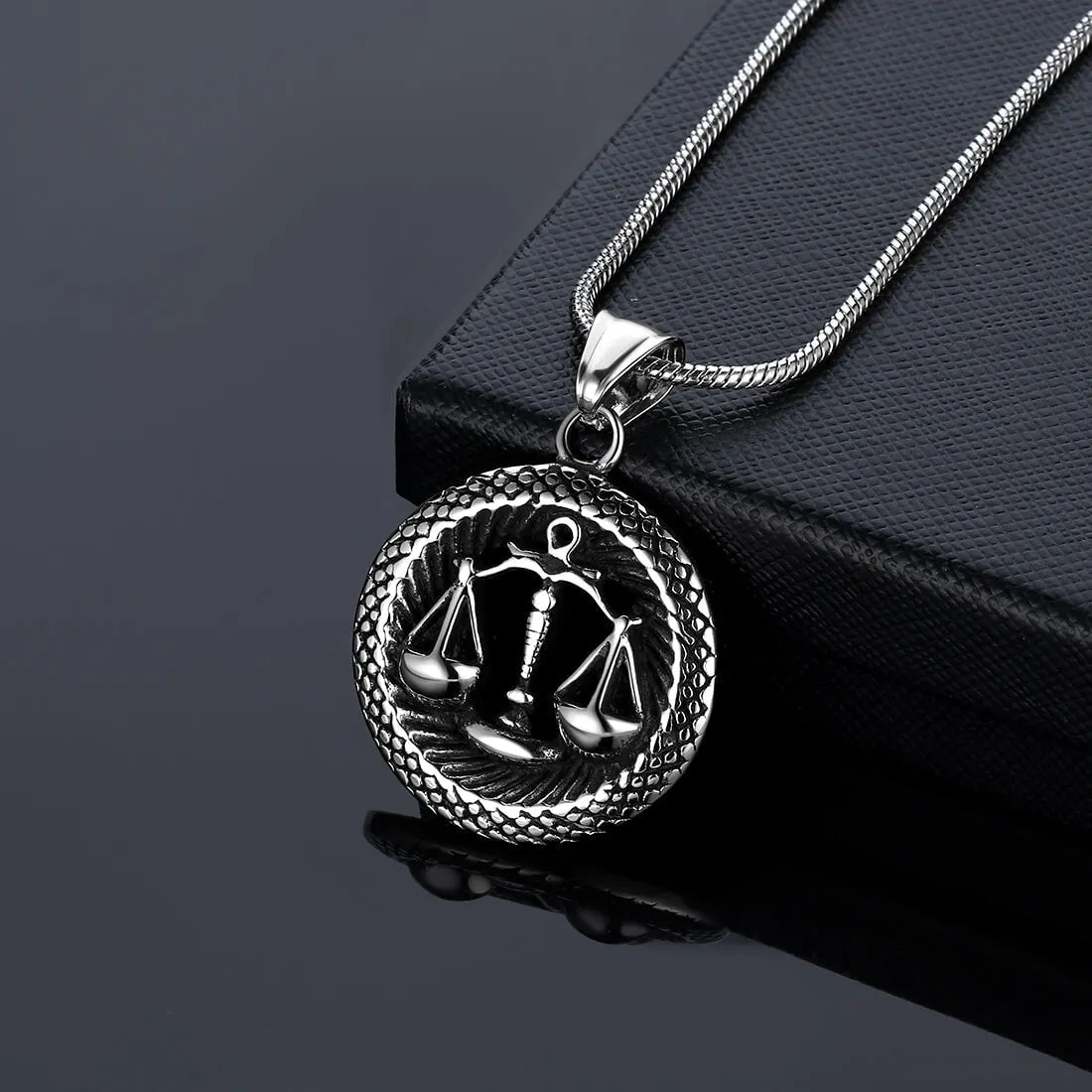 Tokyo Mart Men Zodiac Libra Necklace Pendant Star Sign Constellation Jewelry Women Boys Girls Birthday Gift