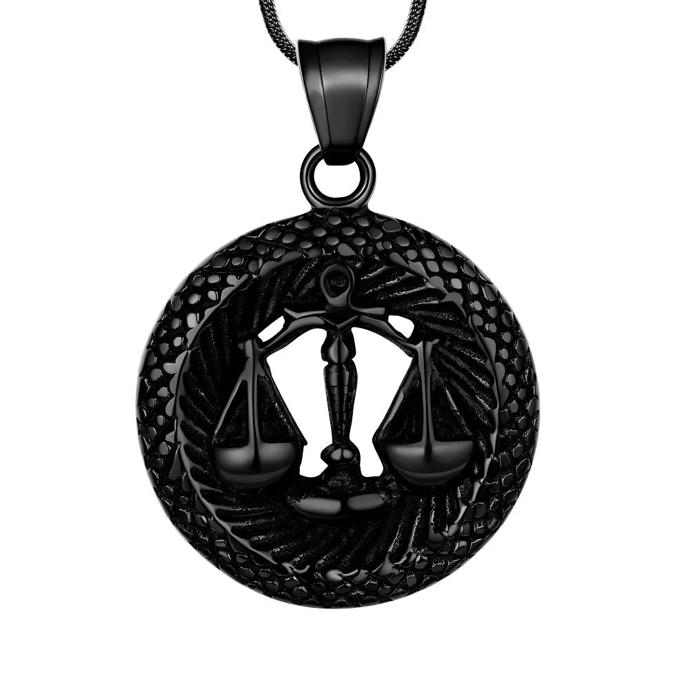 Tokyo Mart Men Zodiac Libra Necklace Pendant Star Sign Constellation Jewelry Women Boys Girls Birthday Gift