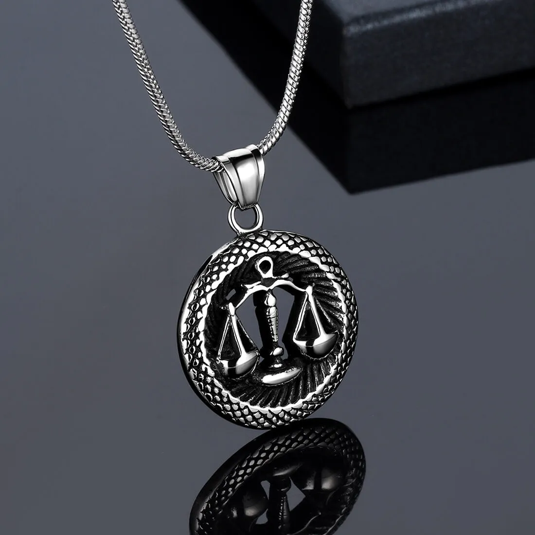 Tokyo Mart Men Zodiac Libra Necklace Pendant Star Sign Constellation Jewelry Women Boys Girls Birthday Gift