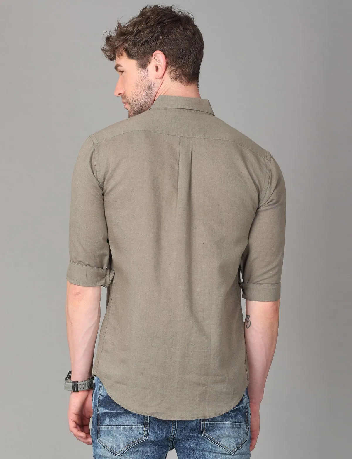 Tough Grey Plain Shirt