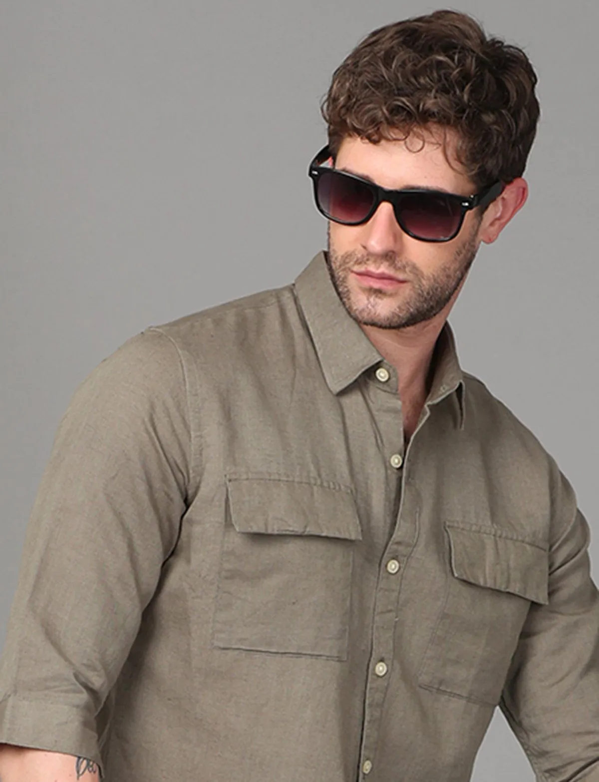 Tough Grey Plain Shirt