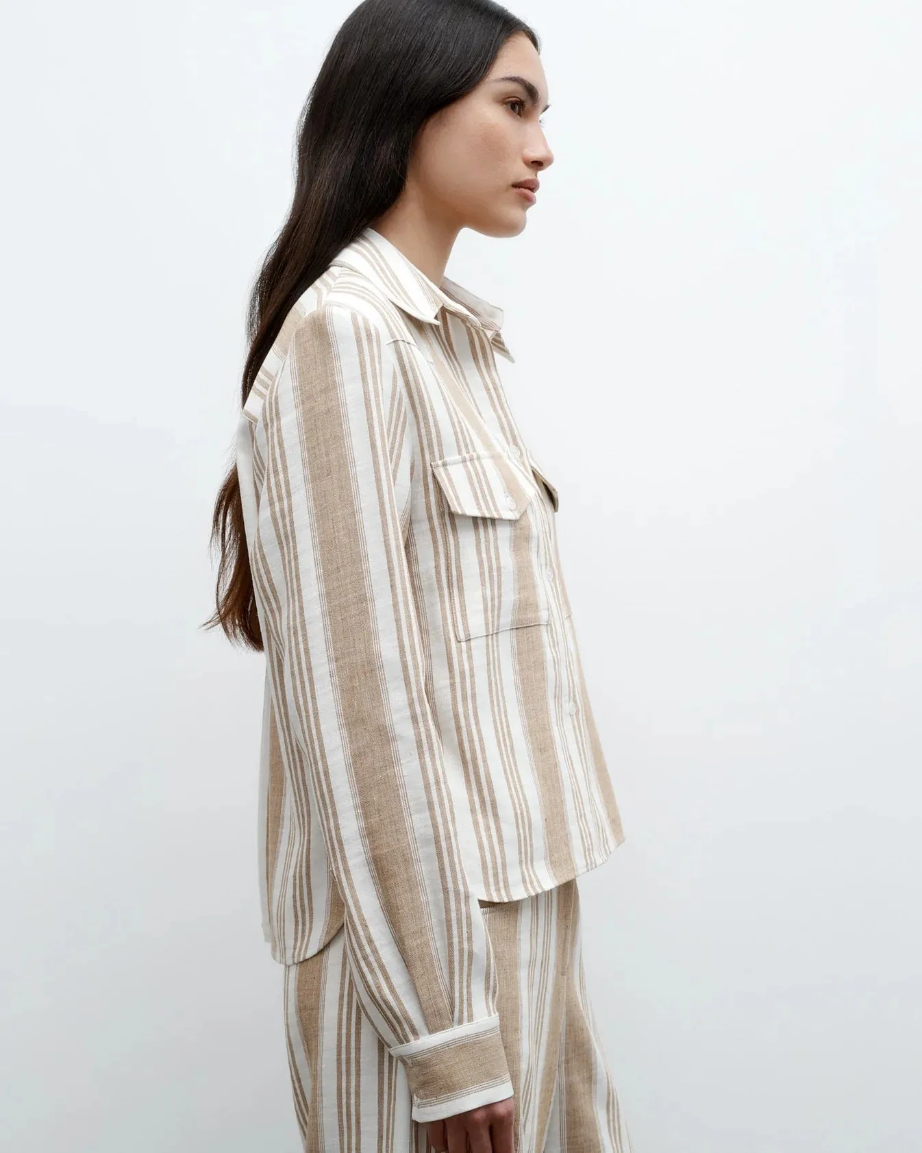 TWP - White/Khaki New Carter Top in Tosca Barre Linen