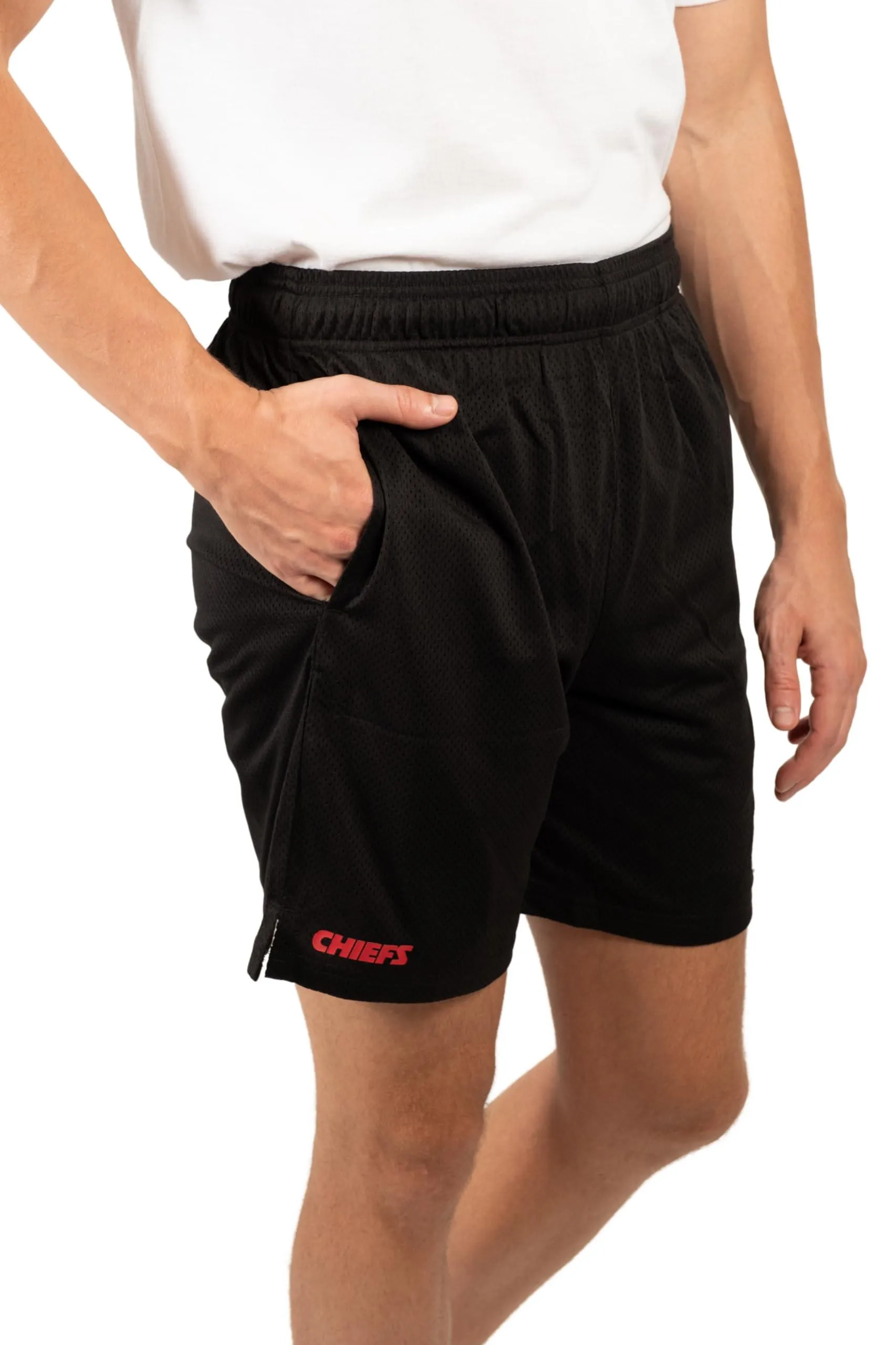 Ultra Game Men's NFL Official Super Soft Soft Mesh Active Training Shorts - Unisex, Kansas City Chiefs|Kansas City Chiefs