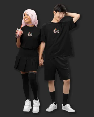 Valentine Drop Shoulder HW Crew Neck: Black